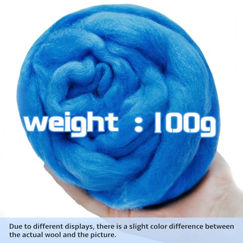 3.53oz Needle Felting Wool Roving Wool for Felting Wool Felting Supplies (3.5 Ounce)