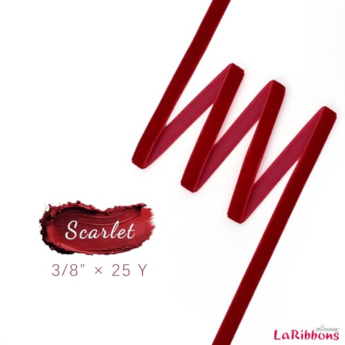 Red Thin Velvet Ribbon