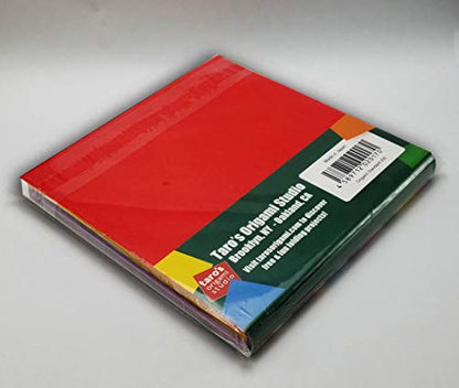 Taro's Origami Studio] Standard 6 Inch One Sided 23 Colors 200 Sheets Square Easy Fold Premium Japanese Paper for Beginner