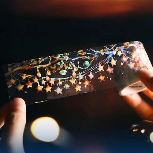 6 Rolls Holographic PET Tape Stickers for Journaling (6 Count)