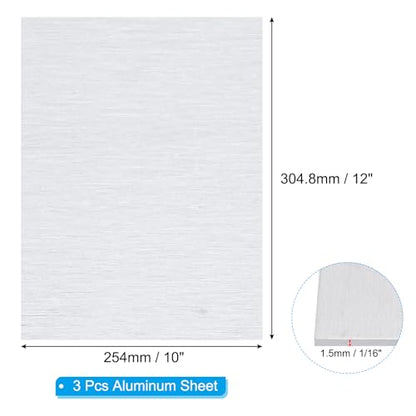 6061 T651 Aluminum Sheet Metal 12 x 10 x 1 (3 Count)