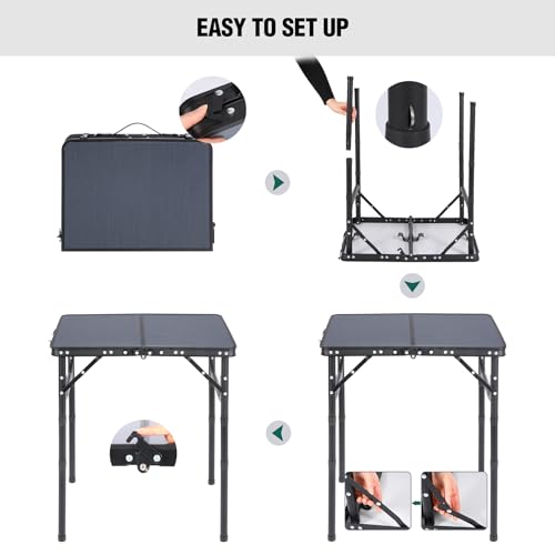 Small Folding Table Adjustable Height