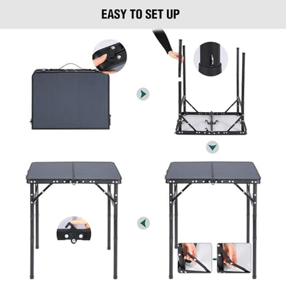 Small Folding Table Adjustable Height