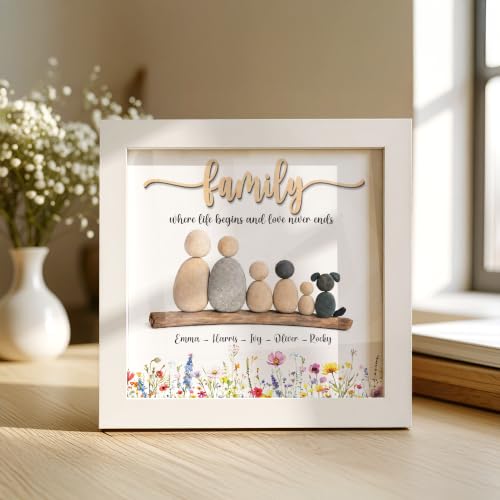 Personalized Family Pebble Art Wooden Plaque