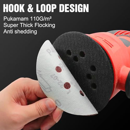 120 Pcs 5 inch Sanding Discs 2000 Grit 8 Hole Hook and Loop Round Sandpaper for Random Orbital Sander (120 Count)