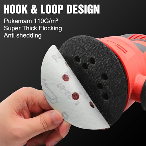 120 Pcs 5 inch Sanding Discs 320 Grit 8 Hole Hook and Loop Round Sandpaper for Random Orbital Sander (120 Count)