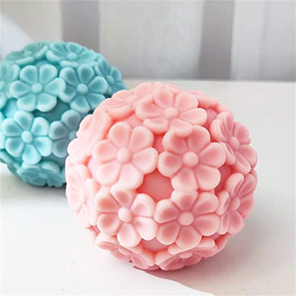 Chrysanthemum Ball Candle Soap Mold Daisy Flower Silicone Mold for Fondant