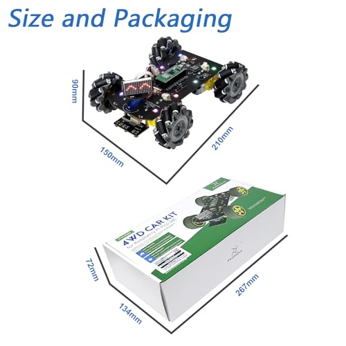 Mecanum Wheel Car Kit for Raspberry Pi Pico W