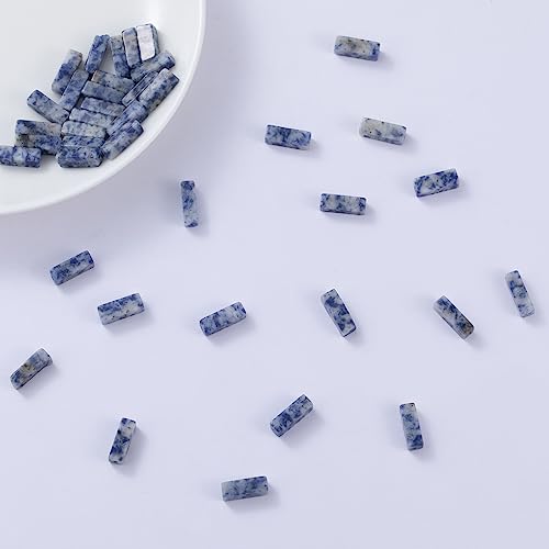 Natural Blue Sodalite Rectangle Tube Beads 4x13mm 38cm (28 Count)