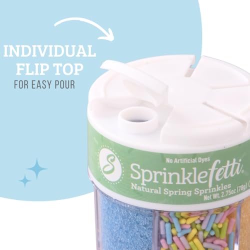 Dye Free Pastel Sprinkles 6 Cell (2.75 Ounce)