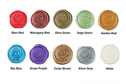 Sealing Wax Stick with Wick Flower De Luce of France Retro 10 Pieces Pack (10 Count)