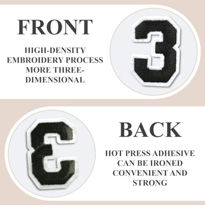 Number Iron On Patches (50 Count)