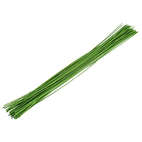 24 Gauge Green Floral Wire Green Paper