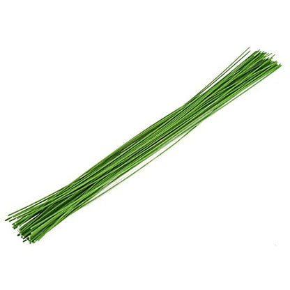 24 Gauge Green Floral Wire Green Paper