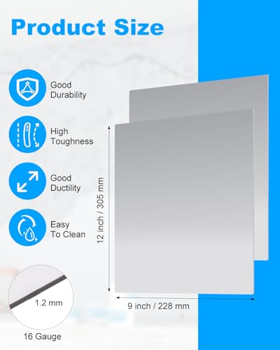 4 Pcs 18 Gauge Sheet Metal Plates (4 Count)