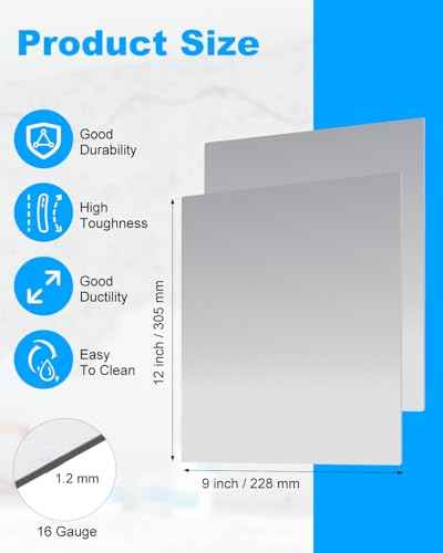 4 Pcs 18 Gauge Sheet Metal Plates (4 Count)