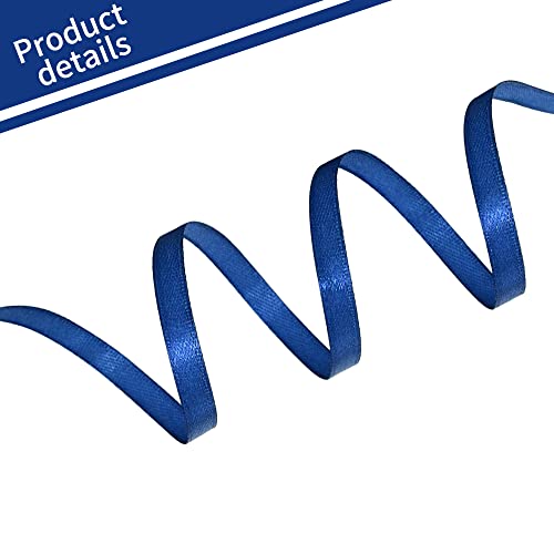 100 Yards 1 4 Inch Navy Blue Satin Ribbon Thin Gift Wrapping Ribbon (300 Foot)