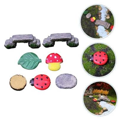 Miniature Stepping Stone Bridge for Fairy Garden Kit Realistic Craft Landscape Decor DIY Garden Ornament