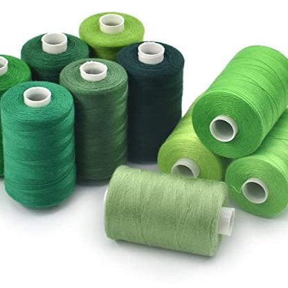 Sewing Thread 10 Color Sewing Industrial Purpose 1000 Yards Per Spool 40S (30000 Foot)