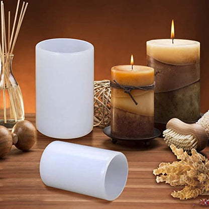 2 Pack Cylinder & Round Candle Molds