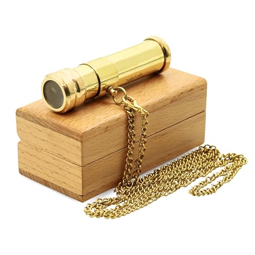 Brass Kaleidoscope with Wooden Box