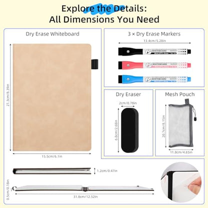 Portable Dry Erase Whiteboard Notebook