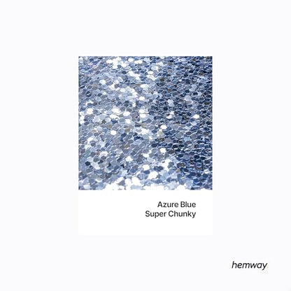 Resin Glitter Azure Blue 100g Super Chunky (3.5 Ounce)