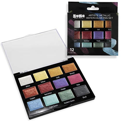 Metallic Watercolors Set w (4 Ounce)