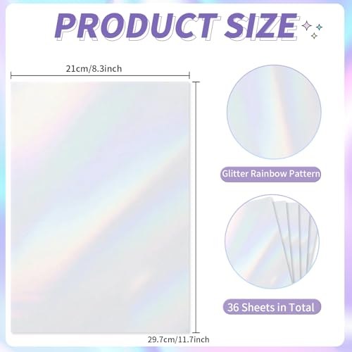 36 Sheets Holographic Sticker Paper