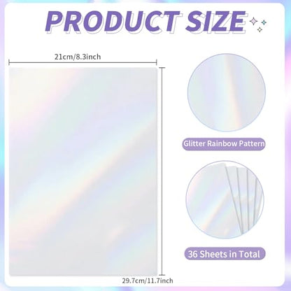 36 Sheets Holographic Sticker Paper