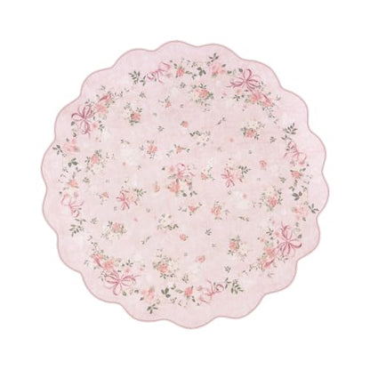 Bow Floral 4ft Round Rug