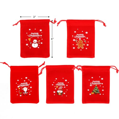 Small Christmas Gift Bags with Drawstring (6.7726 Ounce)