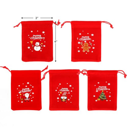 Small Christmas Gift Bags with Drawstring (6.7726 Ounce)