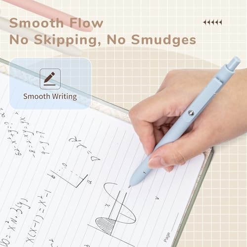 Gel Pens 5 Pcs 0.5mm Fine Point Smooth Writing Japanese Cute High