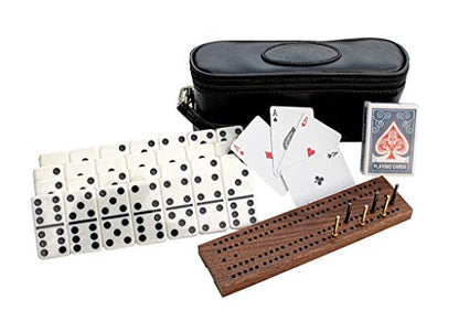 Alex Cramer The Perfect Traveler Classic Domino Set with Leather
