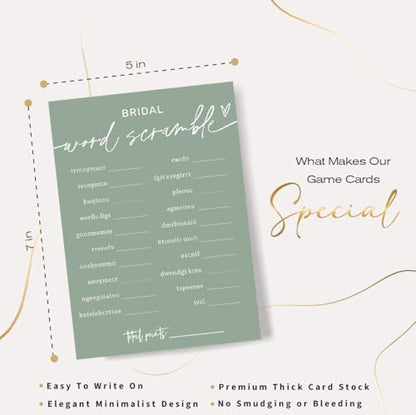 Bridal Shower Games Cards (26 Count)