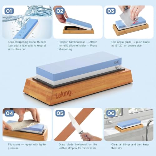 Knife Sharpening Stone Set (8 Count)