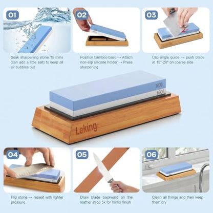 Knife Sharpening Stone Set (8 Count)