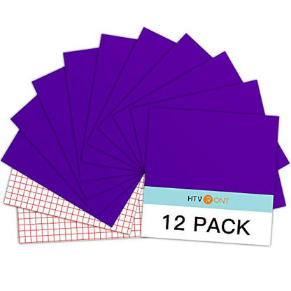 Glossy Purple Permanent Vinyl 12 Pack 12x12 Compatible with Cricut