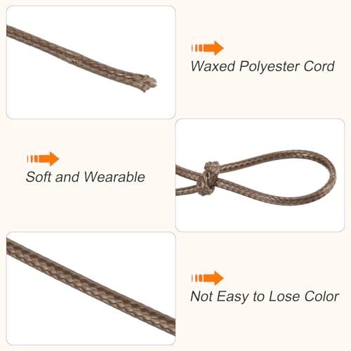 Waxed Cord 2mm Waxed Polyester Cord 98 Yard Wax String for Bracelet Making