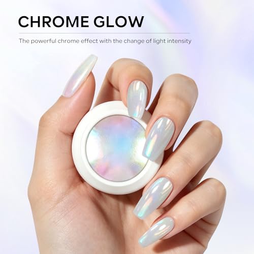 2 Pcs Neon Chrome Nail Powder
