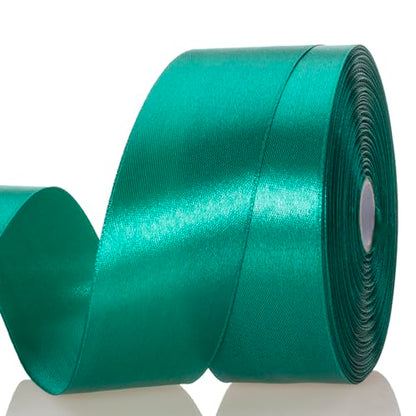 1 1 2 Inch Teal Solid Satin Ribbon for Gift Wrapping