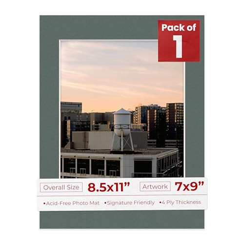 8.5x11 Mat Bevel Cut for 7x9 Photos