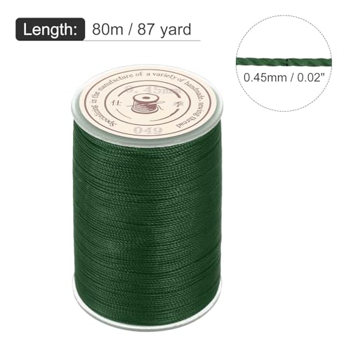 Waxed Cord 0.45mm Waxed Thread 87 Yard Wax String Leather Cord for Bracelet Making