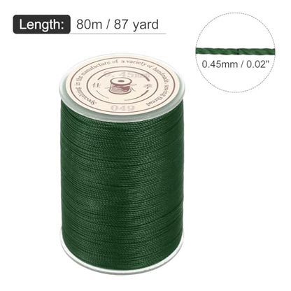 Waxed Cord 0.45mm Waxed Thread 87 Yard Wax String Leather Cord for Bracelet Making