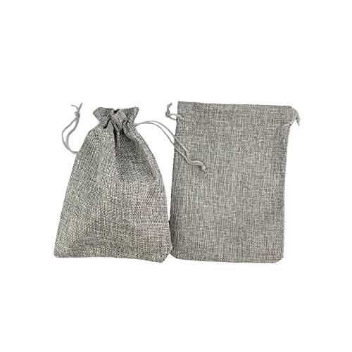 Pack of 25 Burlap Gift Bags with Drawstring Linen Jewelry Pouches Wedding Hessian Jute Bags for Birthday and Treat Pouches Party Wedding Favors Gift