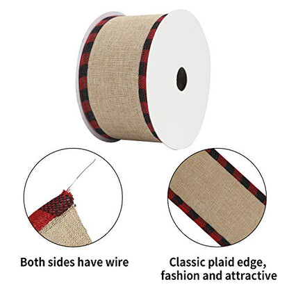Burlap Ribbon 2.5 Inch x 10 Yards (30 Foot)