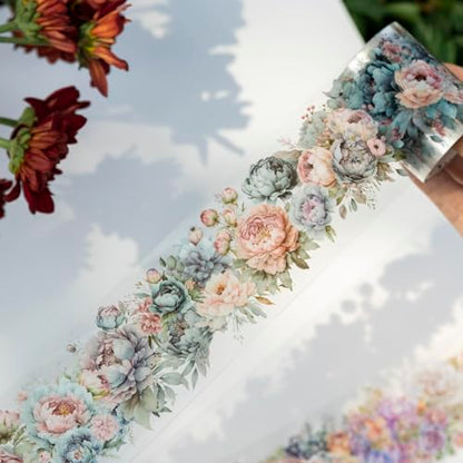 Flower PET Tape Stickers for Journaling