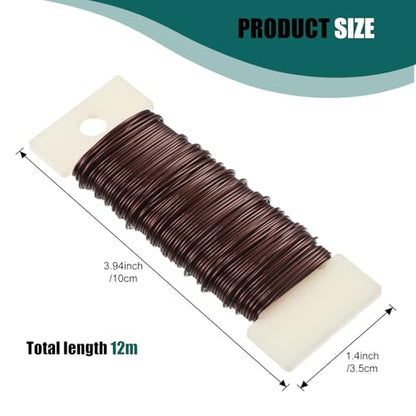 6 Rolls 112 Yards Floral Flexible Paddle Wire for Crafts Christmas Wreaths Tree 22 Gauge Floral Bind Wire Garland and Flower Arrangements DIY Craft (6 Count)