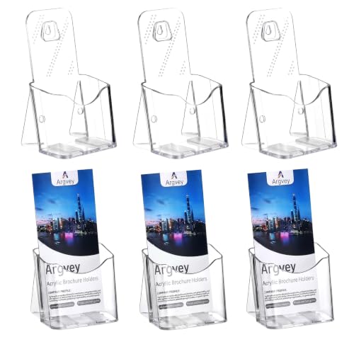 Clear 4x9 Trifold Brochure Holder (6 Count)